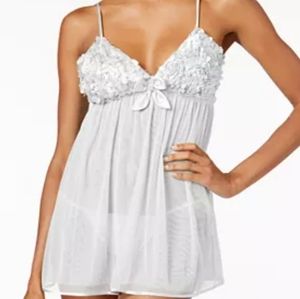 New Flora Nikrooz baby doll flower chemise gown XL